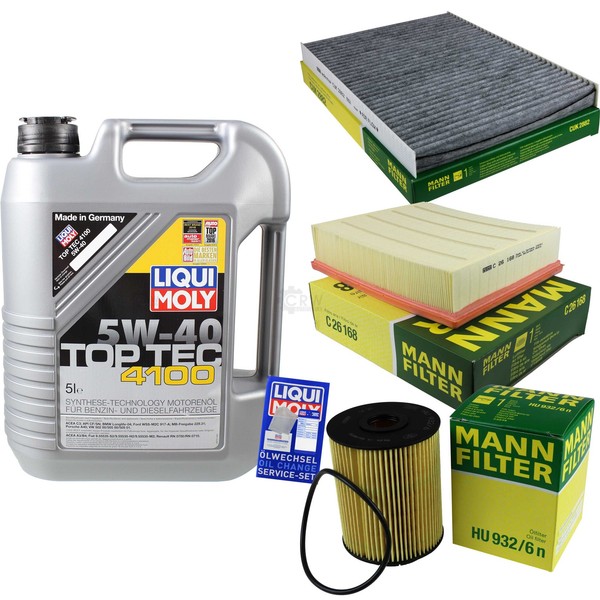 Inspektionspaket 5L Liqui Moly Top Tec 4100 5W-40 FüR VW Passat Variant 2.3 VR5-image