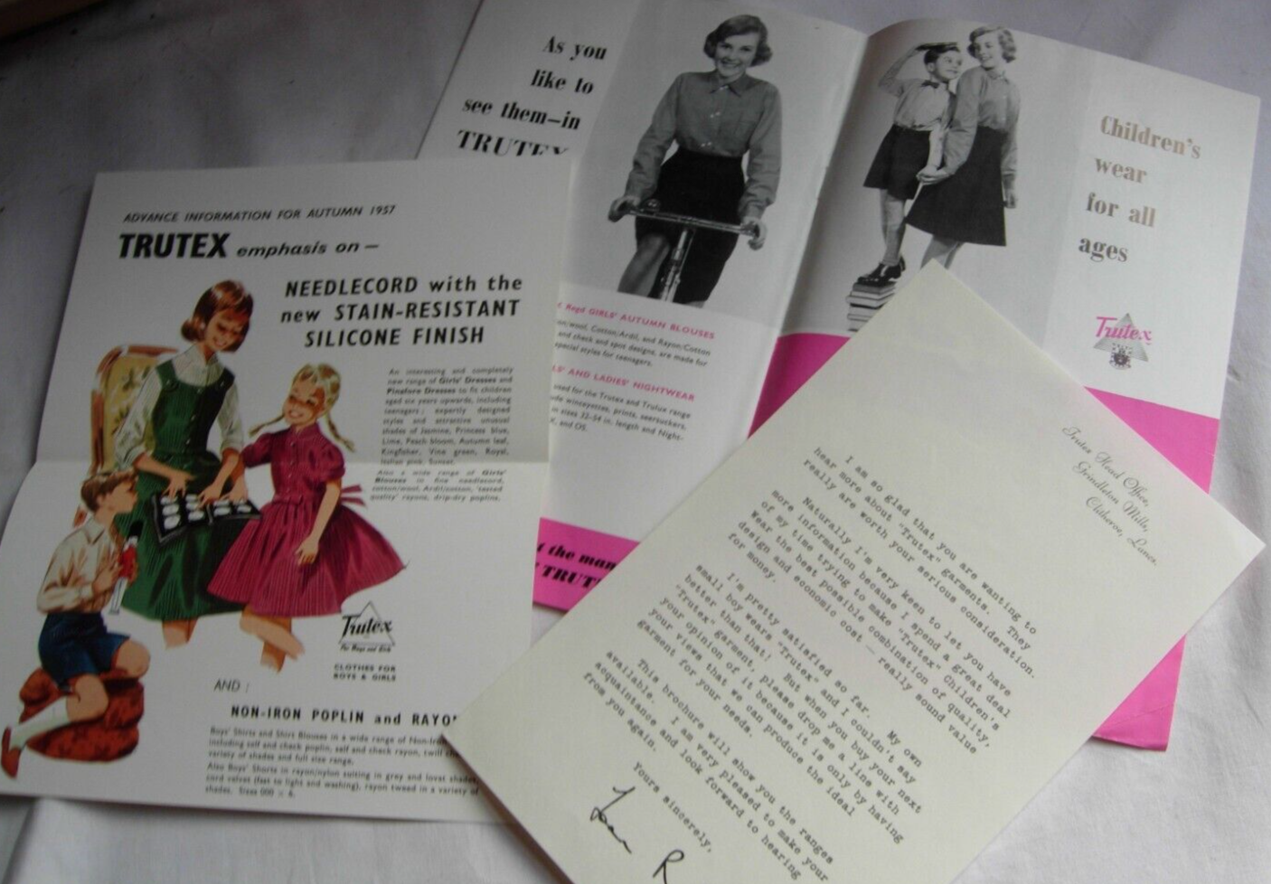 Trutex clothing advertising leaflets 1960s eBay