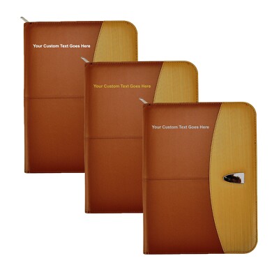 A4 Personalisierte PU Konferenzmappe Portfolio mit Taschenrechner und Schreibblock