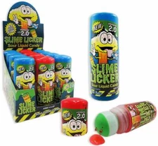TOXIC WASTE SLIME LICKER NEW VERSION 2.0 SOUR LIQUID CANDY 12CT BOTTLES DISPLAY