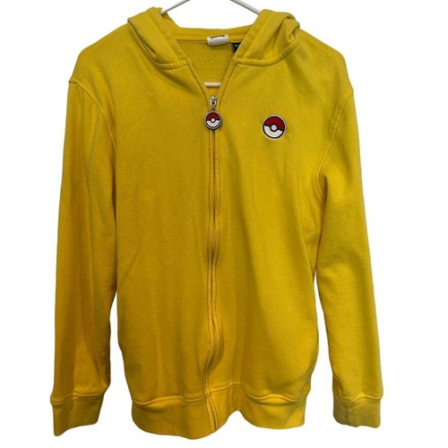 Pokemon Pikachu Hoodie Youth XL, Yellow Sweatshirt Cotton Blend