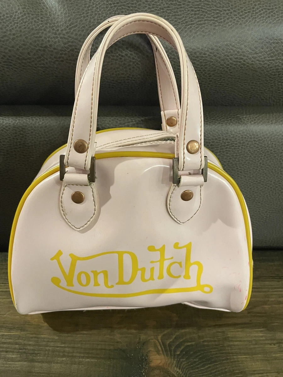 Orange Pony Hair Leather Von Dutch Paris Bowling Bag