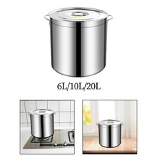 Stainless Steel Stock Pot with Lid for Boiling Strew Simmer, Heavy Duty Tall
