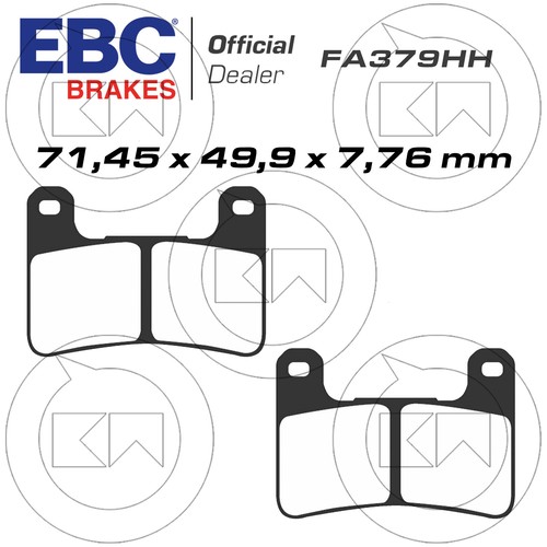 PASTIGLIE FRENO ANTERIORE SINTER EBC FA379HH KAWASAKI Z 1000 SX Z1000 2011-2013 - Foto 3 di 5