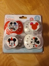  NEW Disney Mickie Mouse Baby Pacifier Cover- 4 Pack- 0 Months - BPA Free
