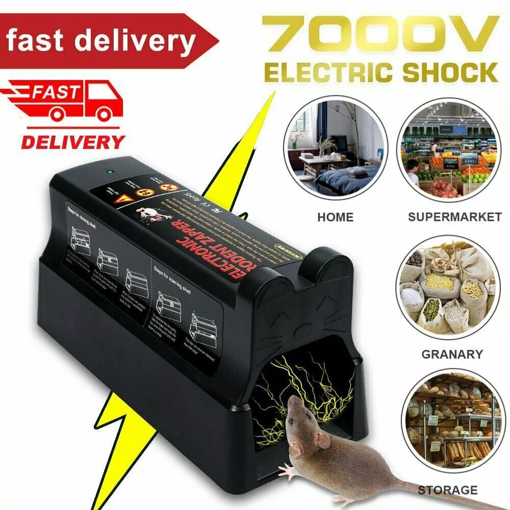 Electric High Voltage Mouse Rat Trap Reusable Mouse Killer