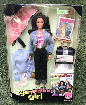 1998 Generation Girl Lara Barbie Doll • Artist Painter Easel