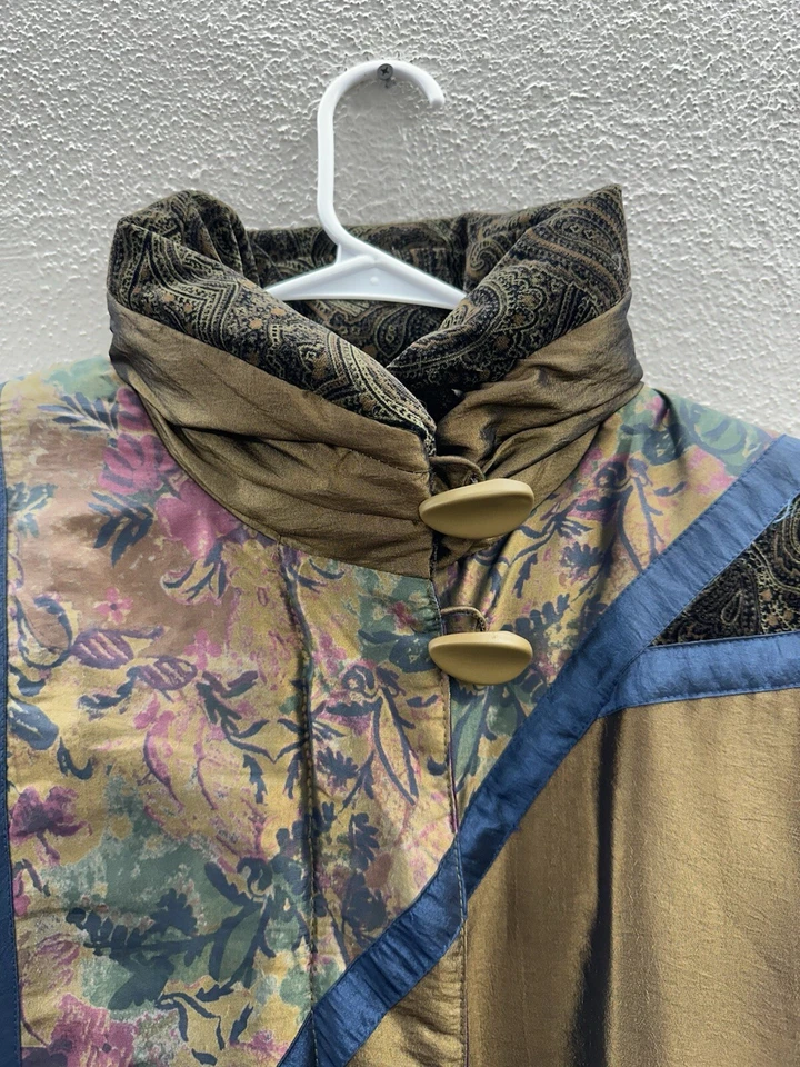 Cyclone Womens Parka Long Puffer Jacket Size 8 Down Insulated Iridescent Vintage - Image 3 of 4