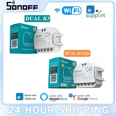 SONOFF DUALR3/R3 Lite DIY WiFi Smart Switch 2 Gang Dual Relay Module With Power