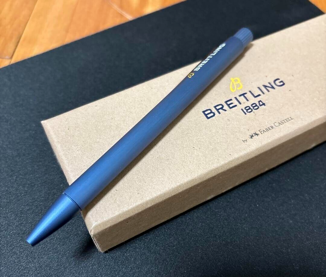 BREITLING Novelty Faber-Castell Blue Aluminum Knock type Ballpoint