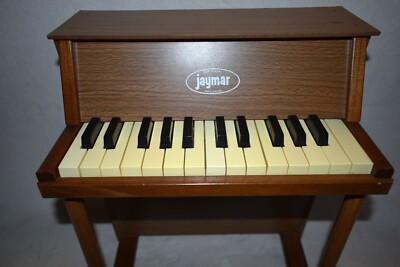Jaymar Wood Children's Toy Piano 25 Keys 1940's Vintage Working