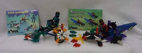K'NEX SET OF 2 BREAKAWAY SMASHERS & STAR SKIMMERS COMPLETE BLUE AND RED ROBOTS - Picture 2 of 20