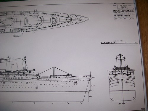SS UNITED STATES liner ship model boat plans