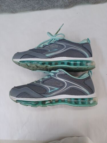 Cheeks by Tony Little Athletic Shoes Air Trac Trainer Sneakers Gray Aqua Trim 9 - Picture 4 of 12