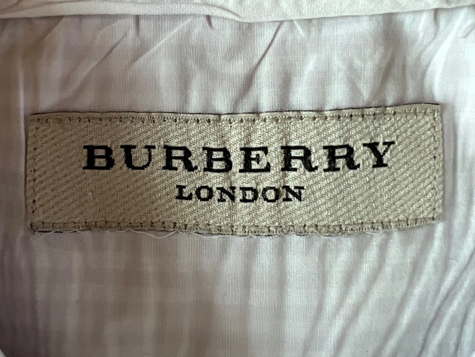 Camisa formal xadrez de algodão roxo claro Burberry #2046 - Imagem 4 de 4