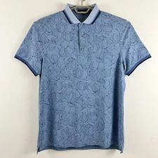 G/Fore Outline Iris Tech Pique Golf Polo Mens XL Spring Hill GC Shirt G4MF23K242