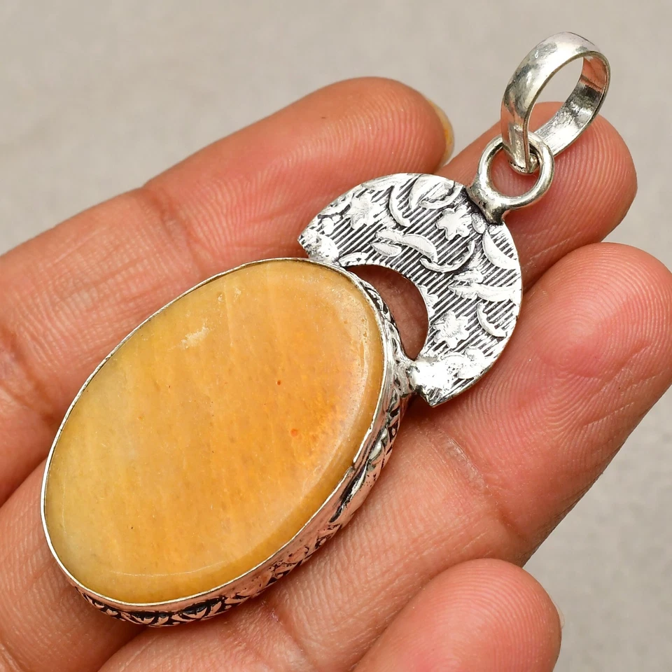 Ciondolo gioiello fatto a mano in argento sterling 925 con pietra preziosa al... - Immagine 2 di 4