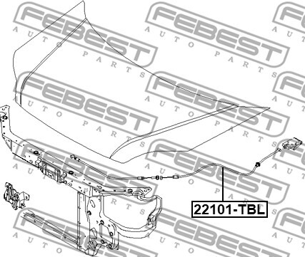 12101-TBL FEBEST Bonnet Cable for HYUNDAI