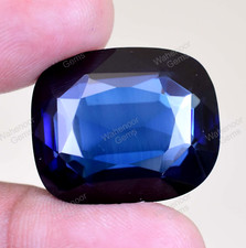 AAA 51.00 Ct Natural Kashmiri Blue Sapphire Cushion Certified Loose Gemstone