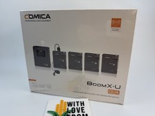 Comica Wireless Lavalier Microphone with 4 Transmitters Boom X-u QUA SEALED