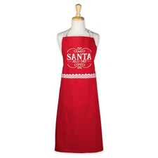 DII Design Imports Santa Jolly Chef Apron Christmas Kitchen Gift One Size Gift