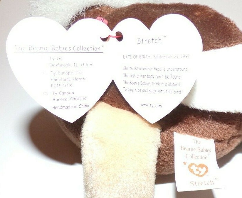 Beaniebaby Anoect. 'Distinction' 2株 Ty Beanie Babies Ostrich Stretch Birthday 9/21/1997 Tag Errors PE