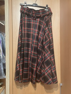 ZARA WOMAN GONNA LUNGA MOTIVO SCOZZESE TG L SKIRT | eBay