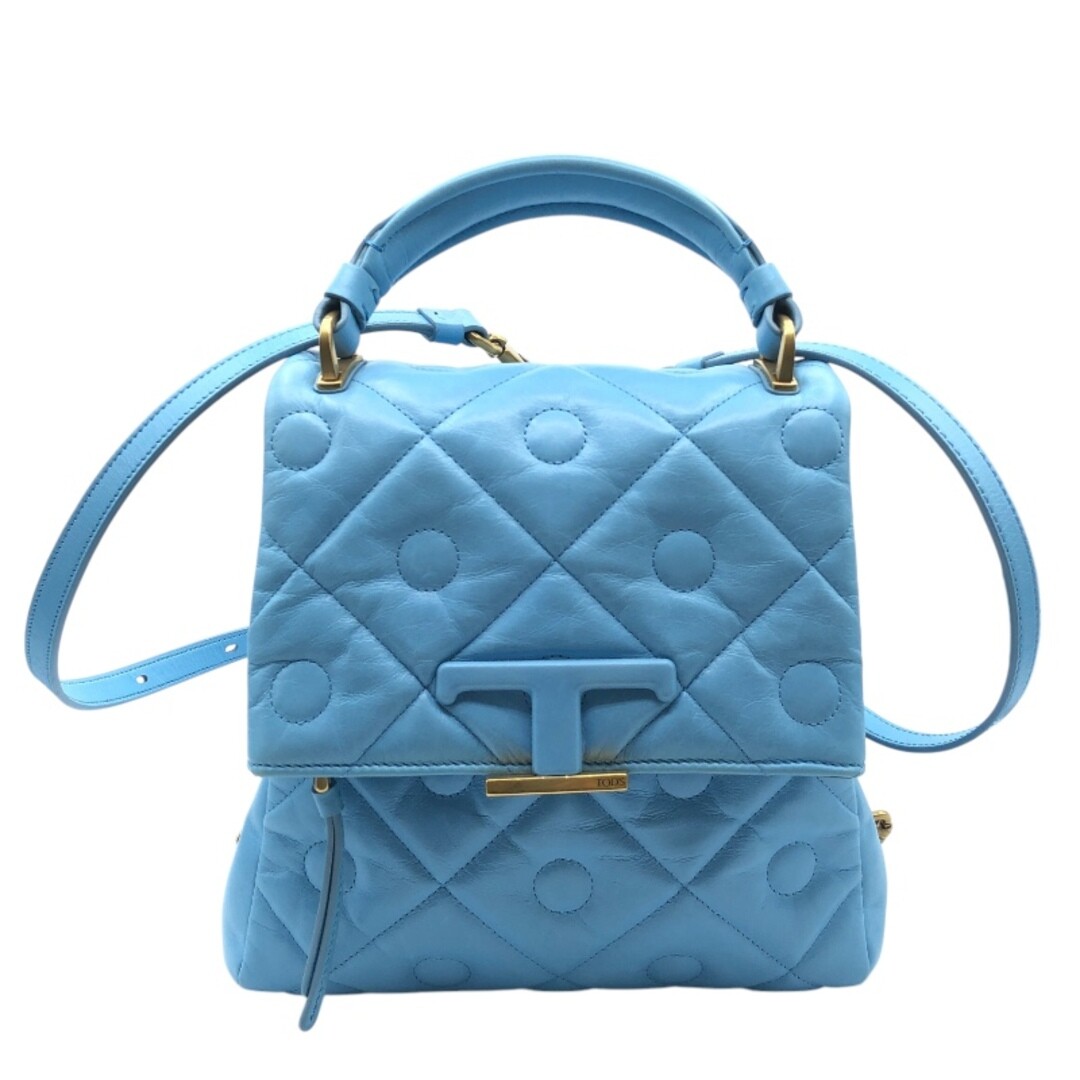 Tods Tod S T Timeless Bag Pack Blue Leather Ladies Shoulder | eBay