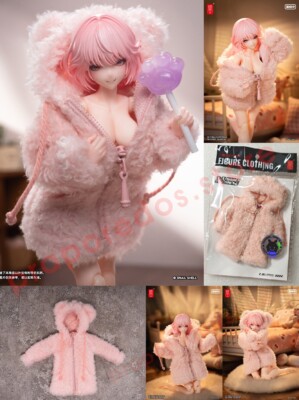 Snail Shell Pink Plush Cloth Coat Jacket for Aileen Loungewear 1/12 IN STOCK
