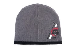 Beanie Cap Headwear Gray w/Red and Black Tiger 90 Boys Youth One Size