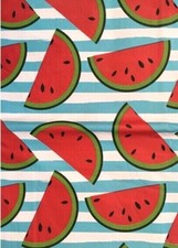 Var Size Summer Watermelon Vinyl Flannel Backed Tablecloth Multicolor by Elrene