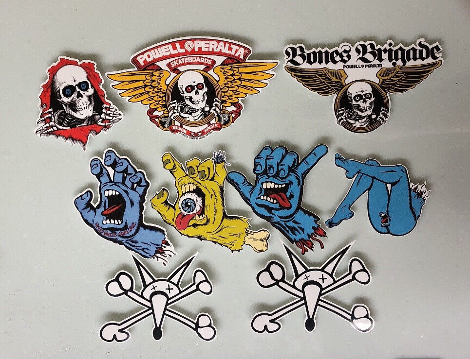 Skate Sticker Pack - Powell Peralta Santa Cruz Skateboards