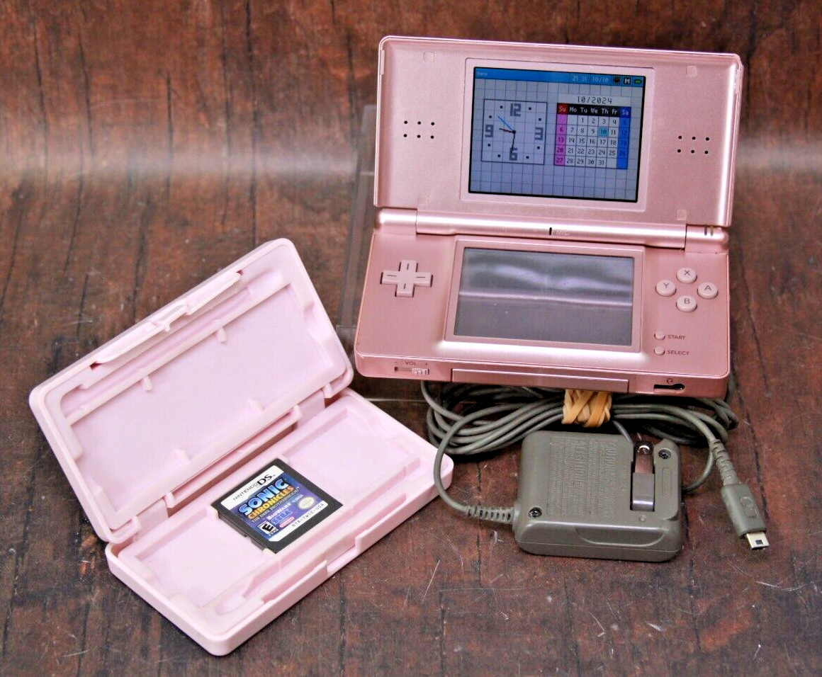 Pink Usg 001 Ds Nintendo DS Lite Console Coral Pink W/ Charger