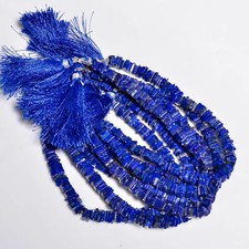 Natural Lapis Lazuli Gemstone Square Shape Smooth Beads 5X5 6X6mm Strand 8" B474