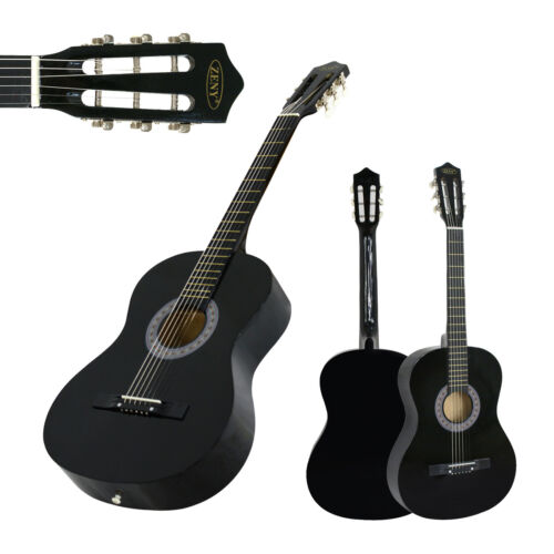 38 Guitare Acoustique Full Size Adulte Noir Liban