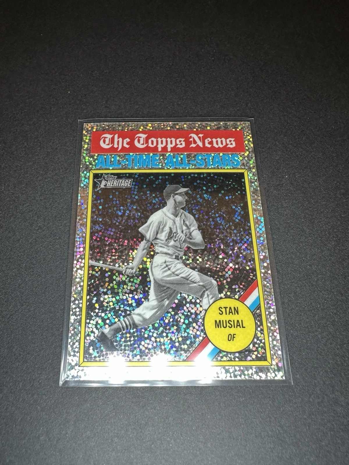 Stan Musial 2025 Topps Heritage Chrome Silver Sparkle St. Louis Cardinals