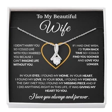To My Wife Necklace, Wife Gift from Husband, Christmas Gift