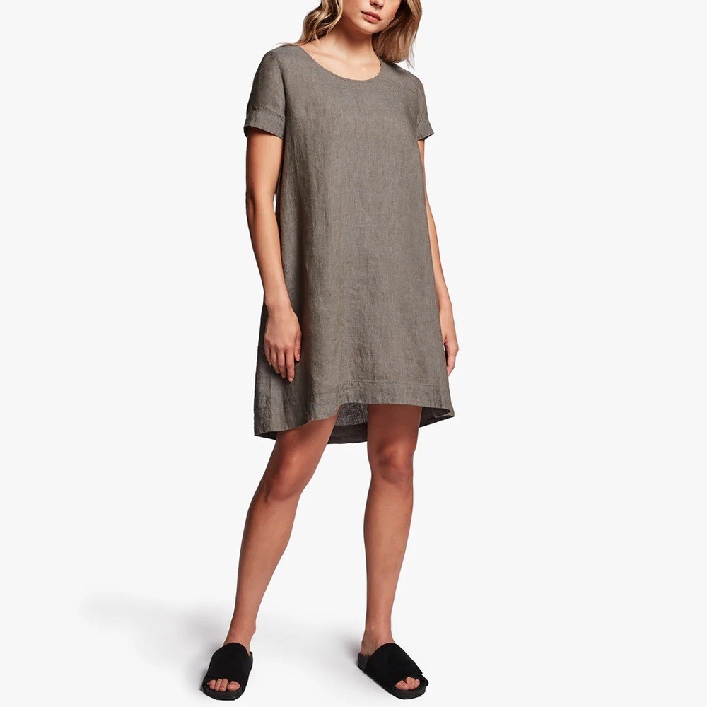 james perse short sleeve dress James Perse Fitted short-sleeve Mini Dress | White