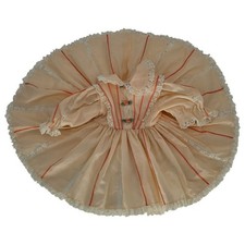 Vintage 1960s baby Girls Sz 3-6M Circle Dress Pageant Pink Lace Ruffles