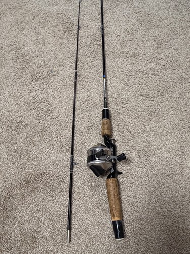 Zebco Model 6100 Fishing Rod 6’-0" 2-pc Spincast ZEBFLEX Fiber + Zebco 33 Reel