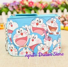 Doraemon All Over Print ID Cardholder Coin Purse Keychain Wallet