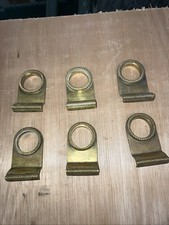 6 X Brass door pull latches with rope edge details