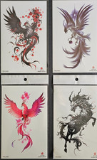 4 Sheets Premium Quality Middle Half Arm Temporary Tattoos For Men  Women 146