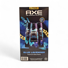 AXE Premium Deodorant Body Spray Blue Lavender Scent - 4 oz. 3 Count