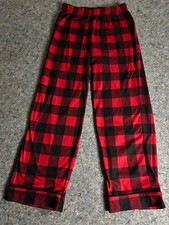 WonderShop Kids XL 14 Sleepwear Flannel Pajama Pants Red Black