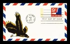 DR JIM STAMPS US FIRST DAY CARD AIR MAIL 9C EAGLE HAND COLORED CACHET