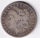 1880 P Morgan Silver Dollar 1$ Coin 90% Silver #974