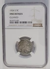 1924 S San Francisco Mint Buffalo Nickel NGC Fine Details
