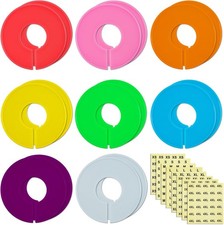 16 Pack Closet Dividers for Clothes Round Colorful Plastic Size Closet Rack Divi