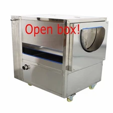Open box! Automatic Rolling Peeling Machine Brush Roller Cleaning Peeler 110V